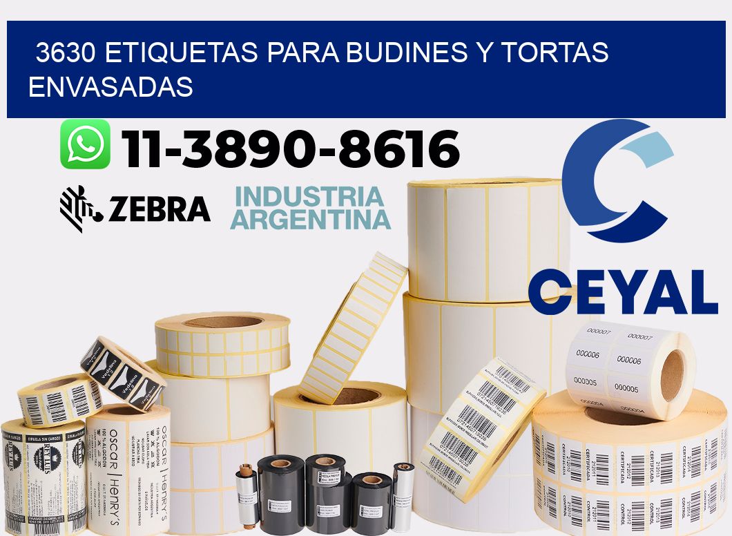 3630 etiquetas para budines y tortas envasadas