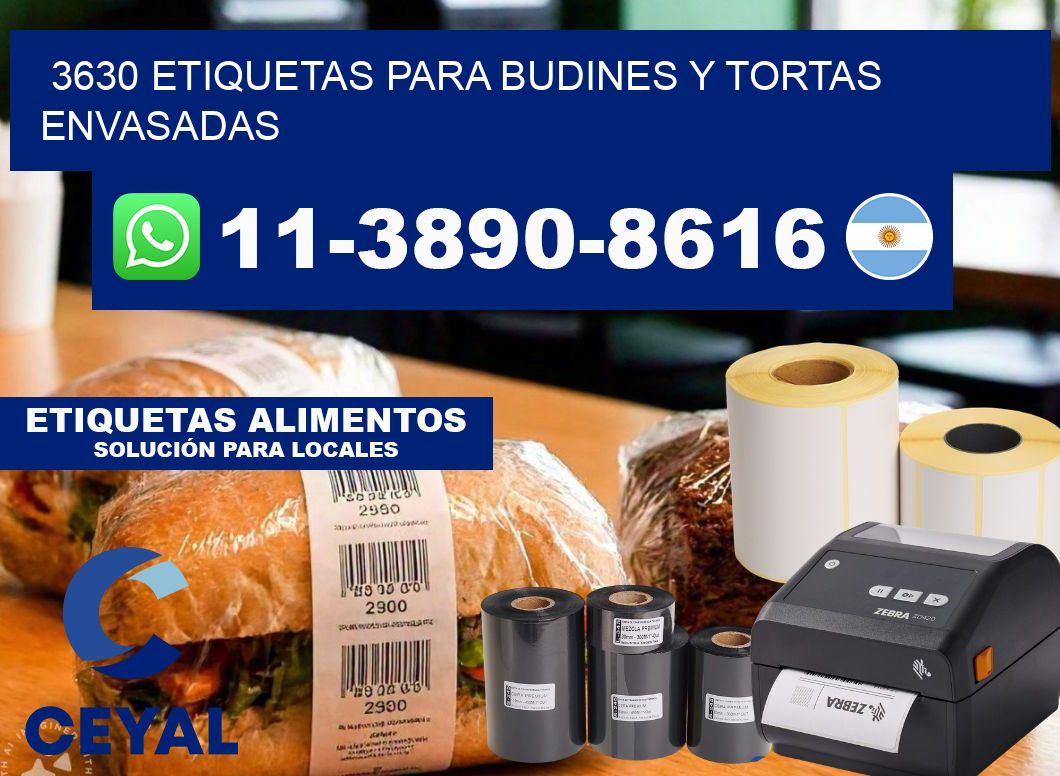 3630 etiquetas para budines y tortas envasadas