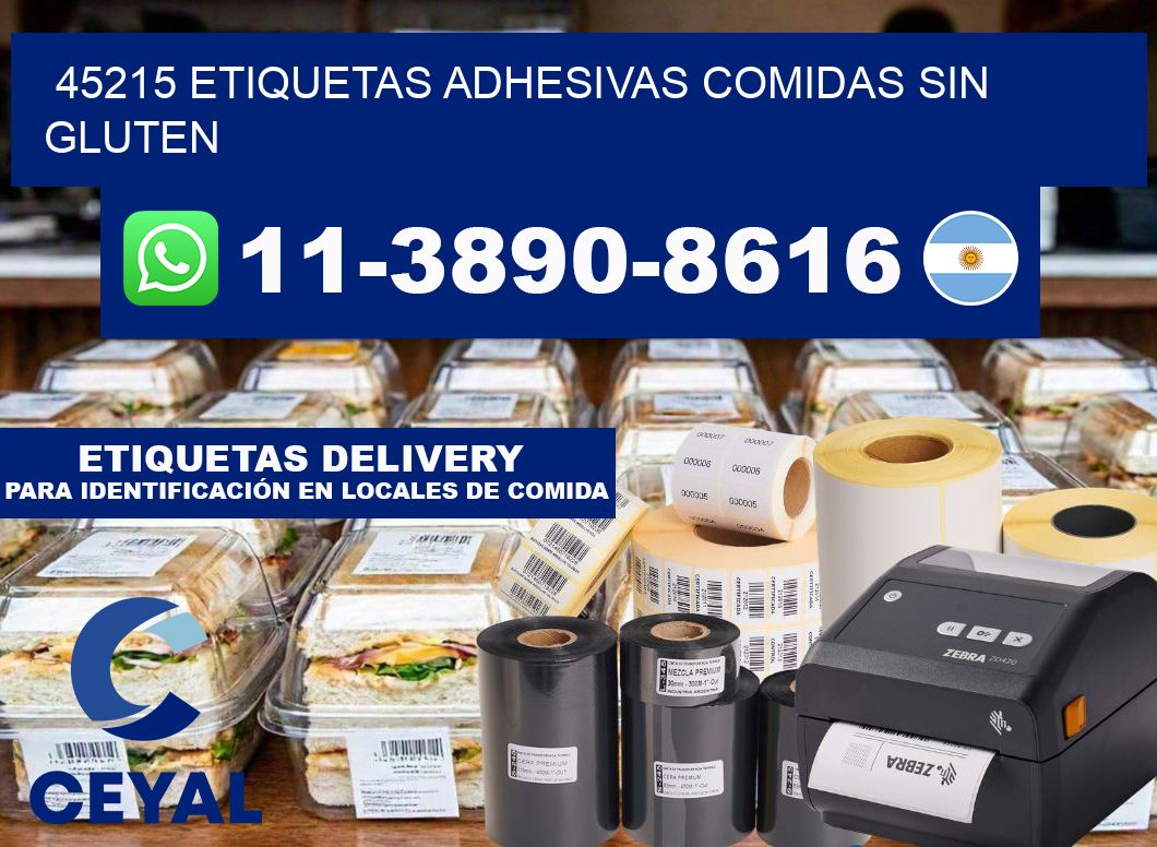 45215 etiquetas adhesivas comidas sin gluten