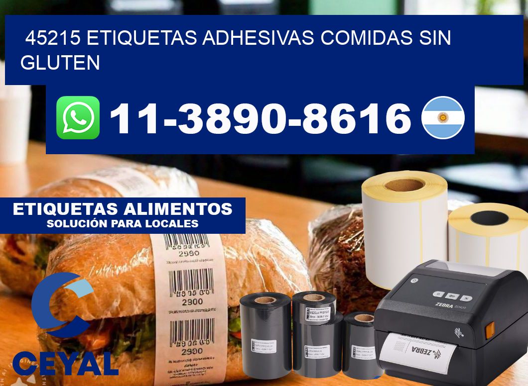 45215 etiquetas adhesivas comidas sin gluten