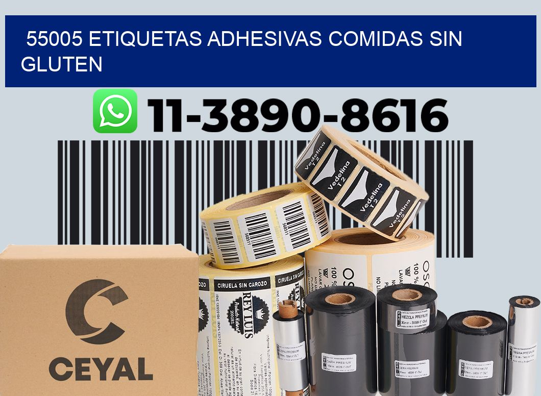 55005 etiquetas adhesivas comidas sin gluten
