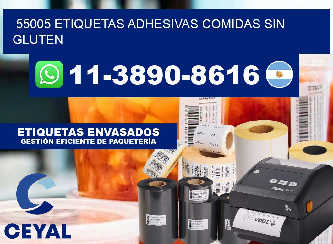 55005 etiquetas adhesivas comidas sin gluten