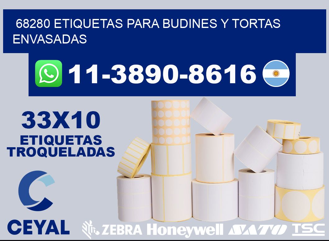 68280 etiquetas para budines y tortas envasadas