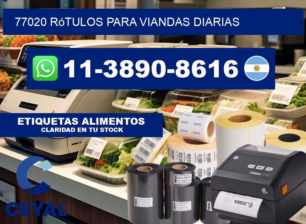77020 rótulos para viandas diarias