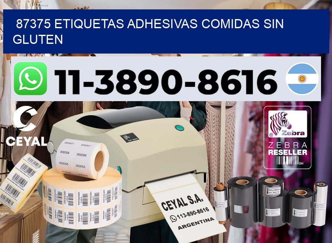 87375 etiquetas adhesivas comidas sin gluten