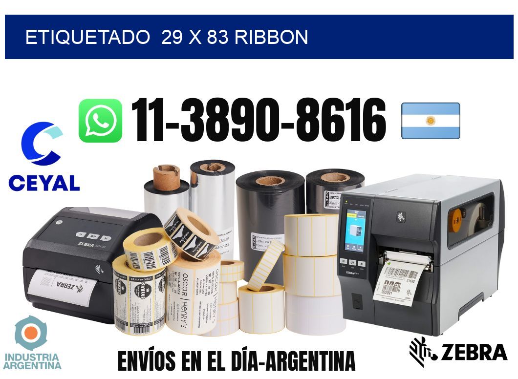 Etiquetado  29 x 83 ribbon