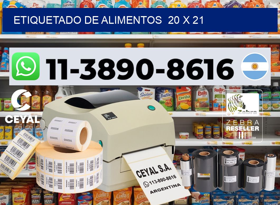 Etiquetado de alimentos  20 x 21