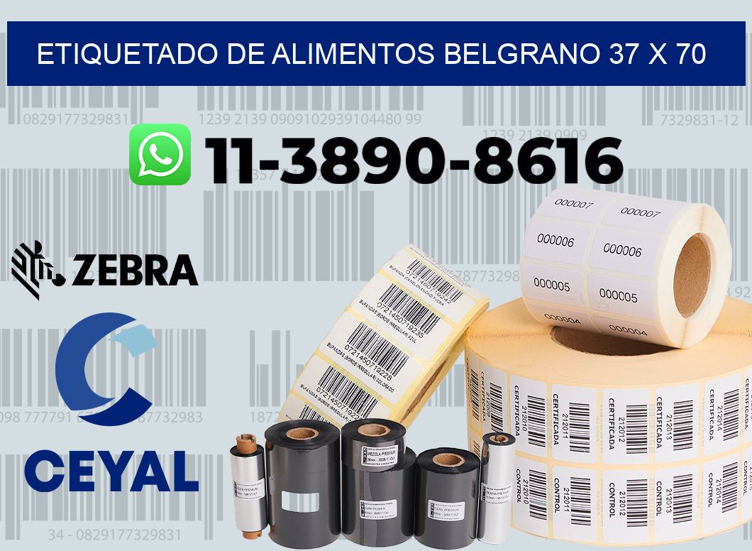Etiquetado de alimentos belgrano 37 x 70