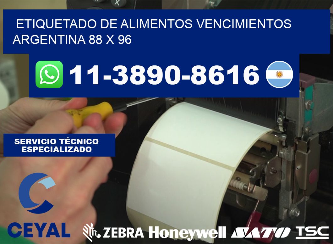 Etiquetado de alimentos vencimientos Argentina 88 x 96