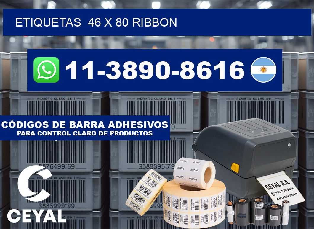 Etiquetas  46 x 80 ribbon