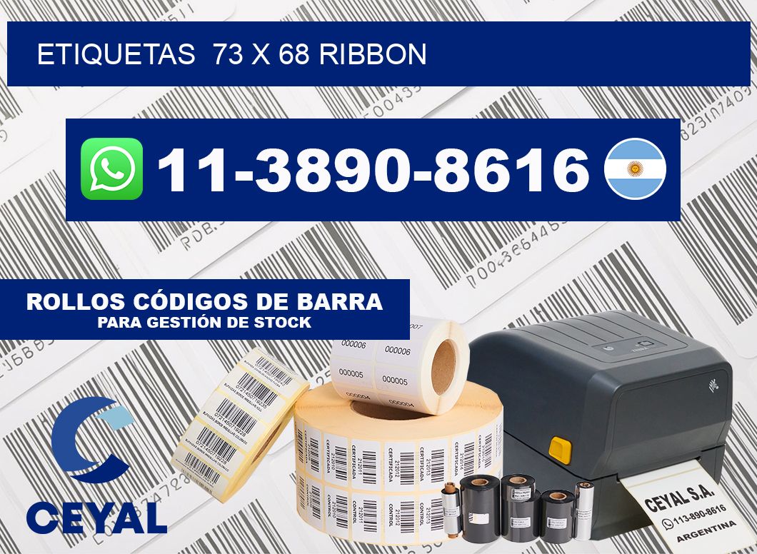 Etiquetas  73 x 68 ribbon