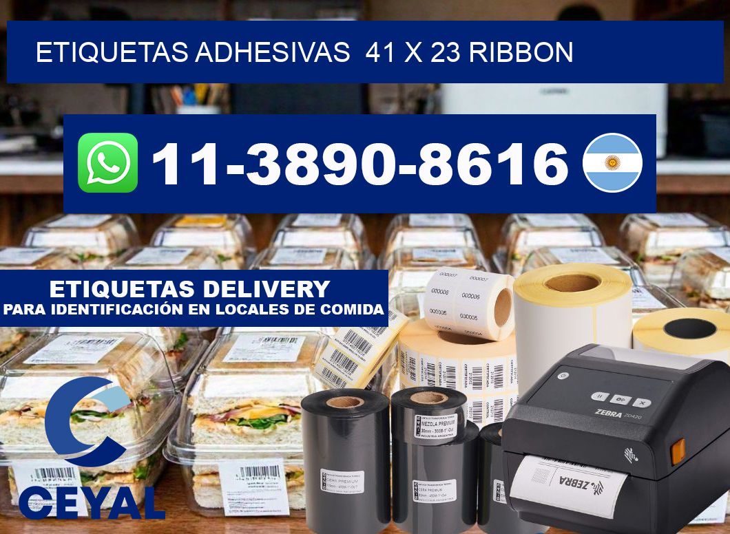 Etiquetas adhesivas  41 x 23 ribbon