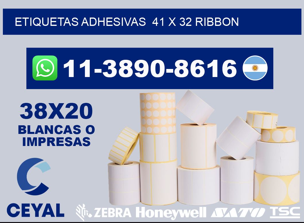 Etiquetas adhesivas 41 x 32 ribbon