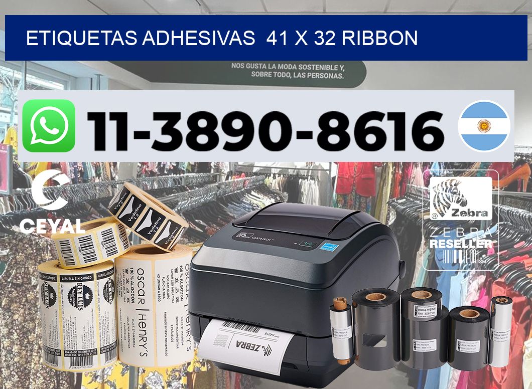 Etiquetas adhesivas 41 x 32 ribbon