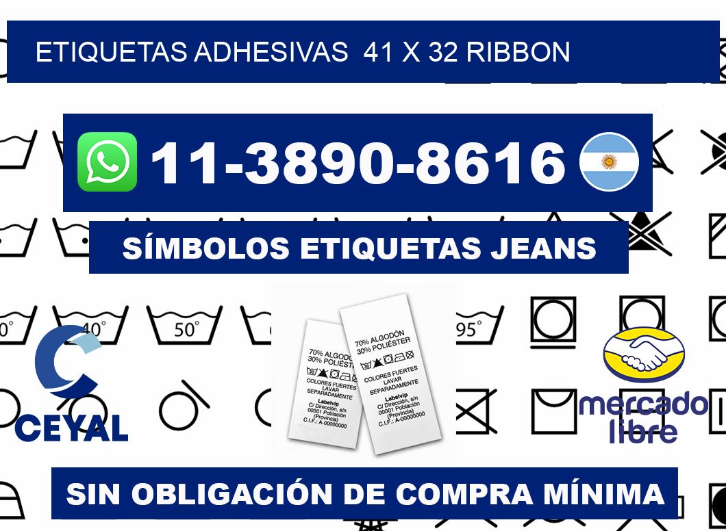 Etiquetas adhesivas 41 x 32 ribbon