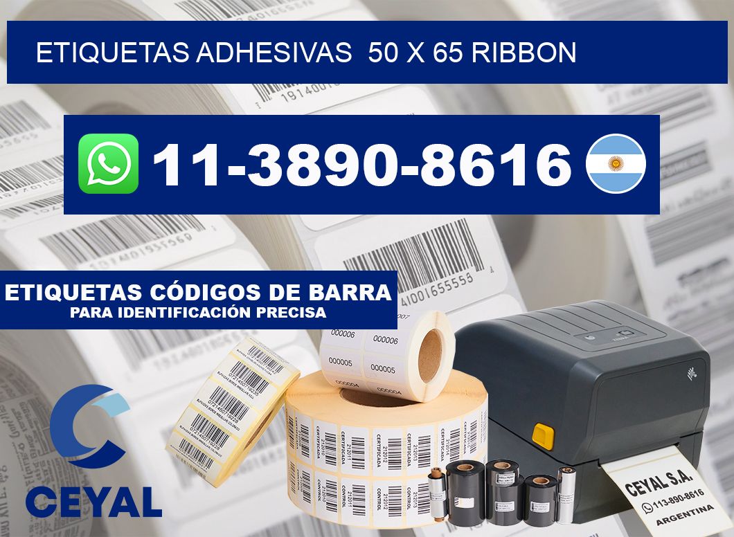 Etiquetas adhesivas  50 x 65 ribbon
