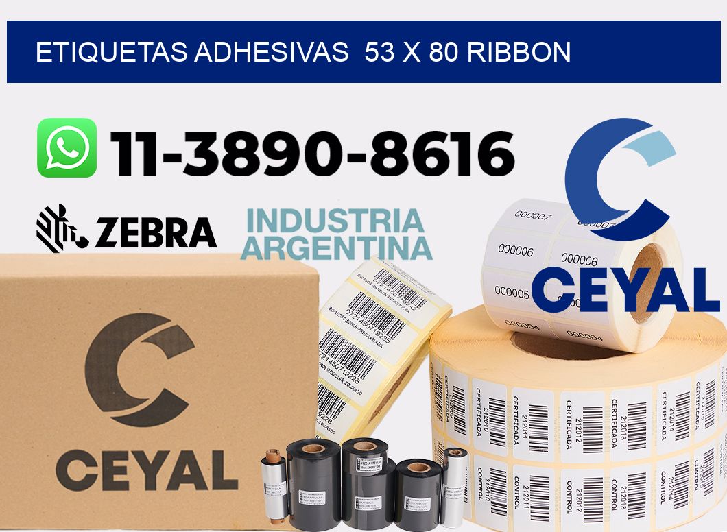 Etiquetas adhesivas 53 x 80 ribbon