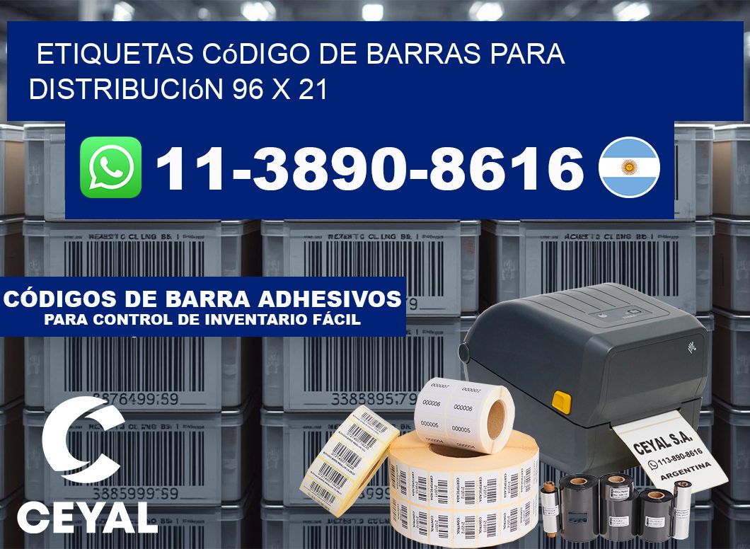 Etiquetas código de barras para distribución 96 x 21