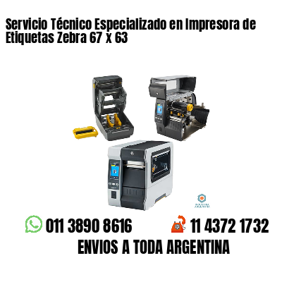 Servicio Técnico Especializado en Impresora de Etiquetas Zebra 67 x 63