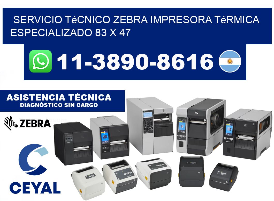 Servicio Técnico Zebra Impresora Térmica Especializado 83 x 47
