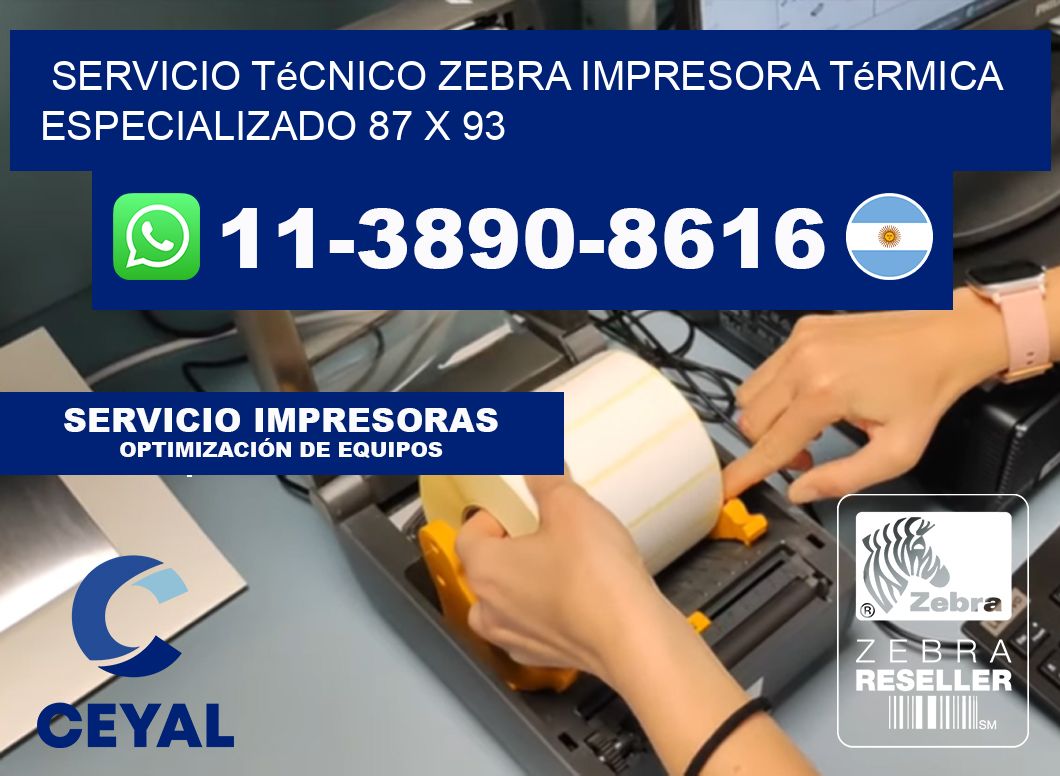 Servicio Técnico Zebra Impresora Térmica Especializado 87 x 93