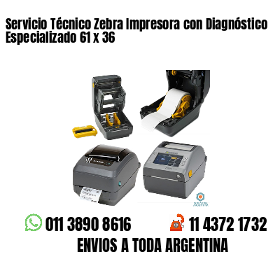 Servicio Técnico Zebra Impresora con Diagnóstico Especializado 61 x 36