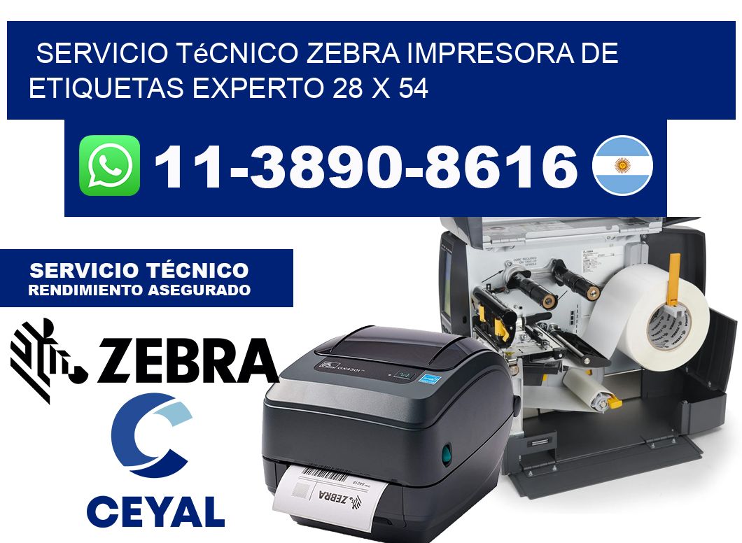 Servicio Técnico Zebra Impresora de Etiquetas Experto 28 x 54