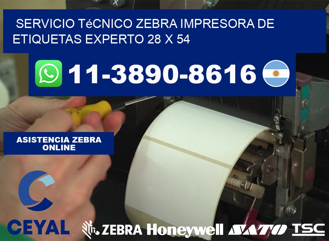 Servicio Técnico Zebra Impresora de Etiquetas Experto 28 x 54
