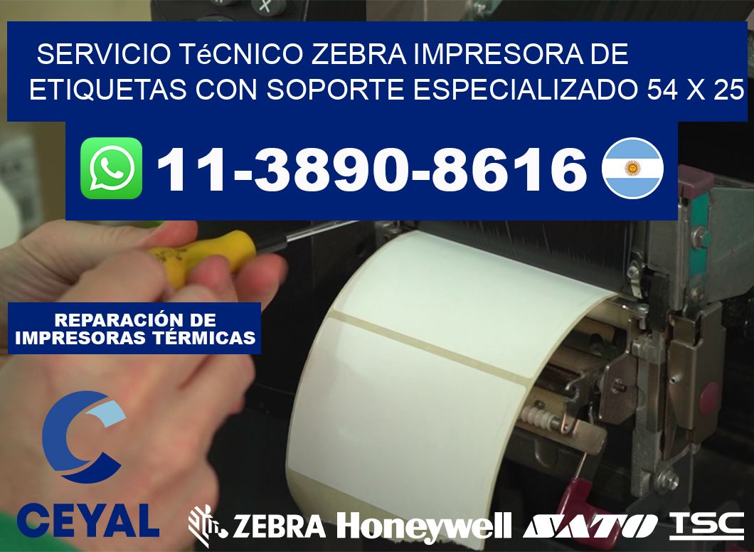 Servicio Técnico Zebra Impresora de Etiquetas con Soporte Especializado 54 x 25