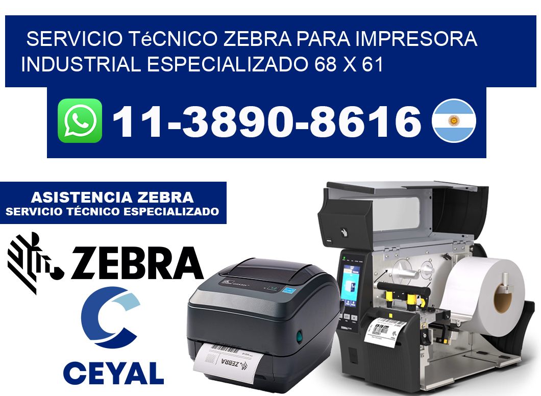 Servicio Técnico Zebra para Impresora Industrial Especializado 68 x 61