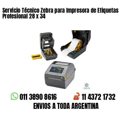 Servicio Técnico Zebra para Impresora de Etiquetas Profesional 28 x 34
