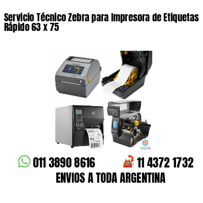 Servicio Técnico Zebra para Impresora de Etiquetas Rápido 63 x 75
