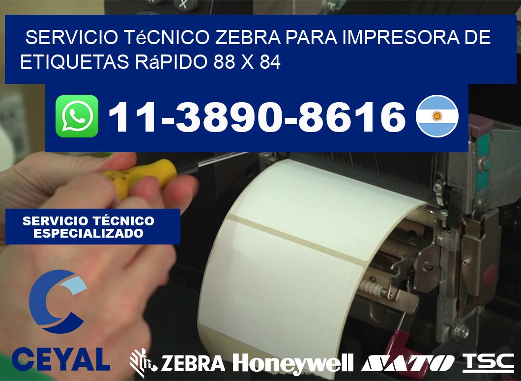 Servicio Técnico Zebra para Impresora de Etiquetas Rápido 88 x 84
