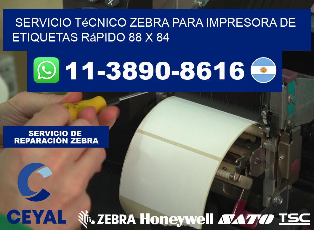 Servicio Técnico Zebra para Impresora de Etiquetas Rápido 88 x 84