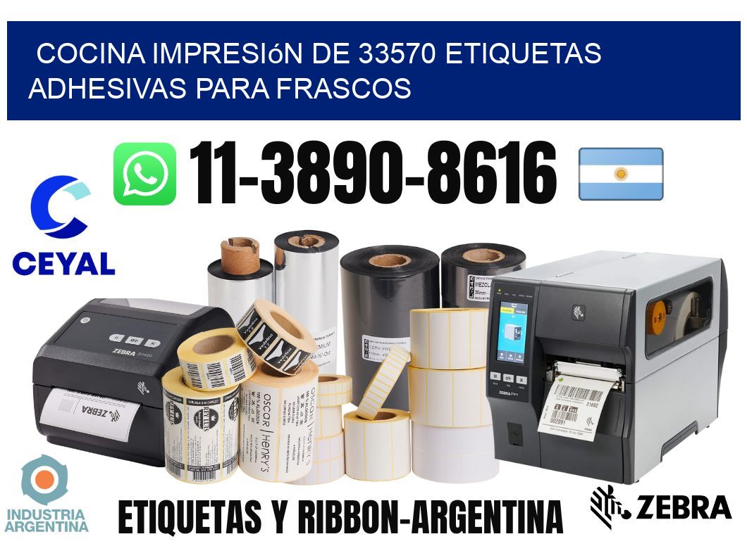 cocina impresión de 33570 etiquetas adhesivas para frascos