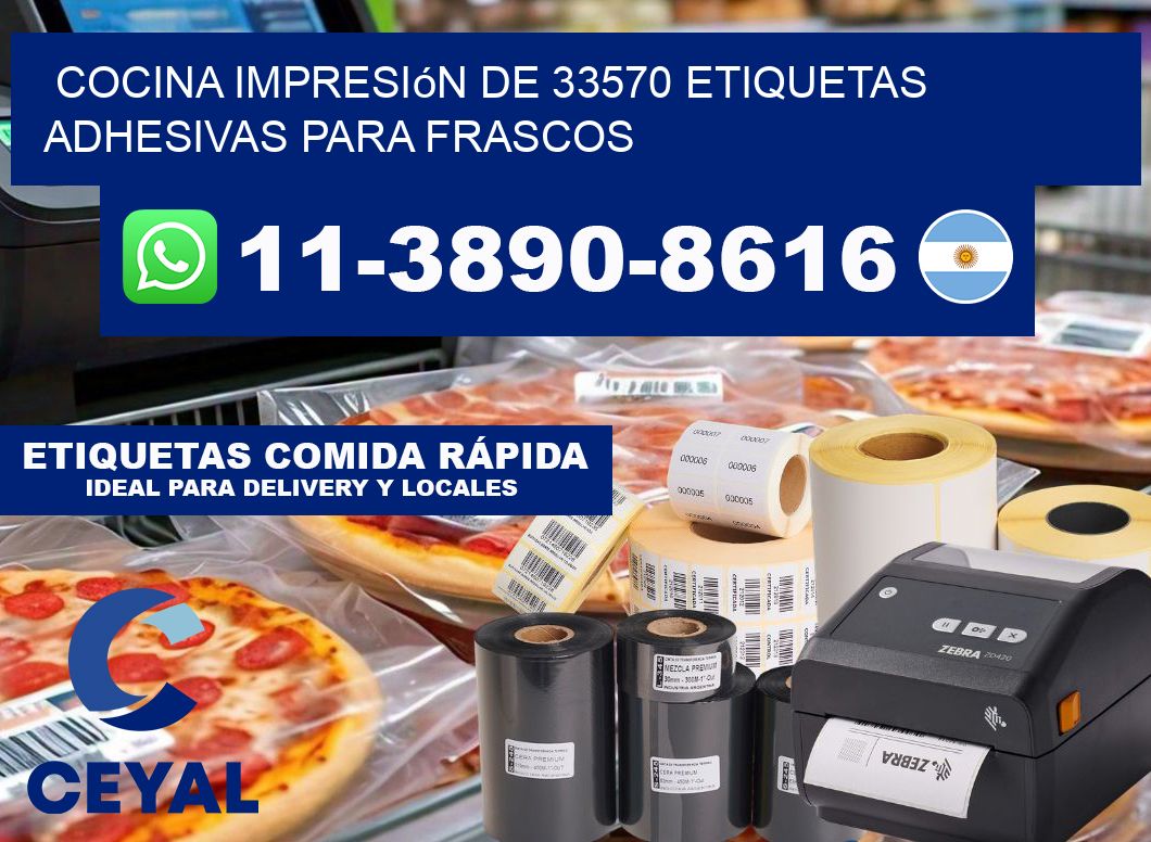 cocina impresión de 33570 etiquetas adhesivas para frascos