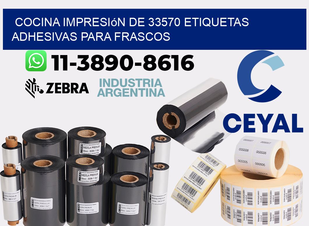 cocina impresión de 33570 etiquetas adhesivas para frascos