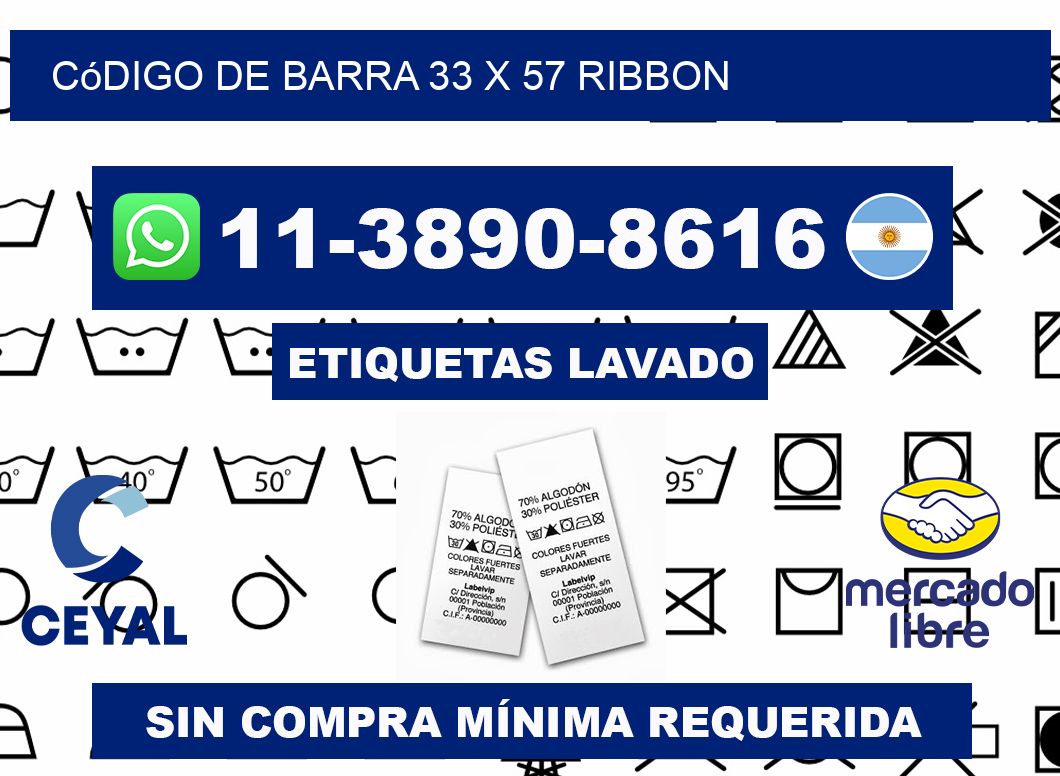 código de barra 33 x 57 ribbon