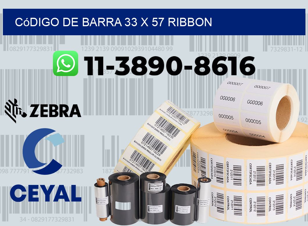 código de barra 33 x 57 ribbon