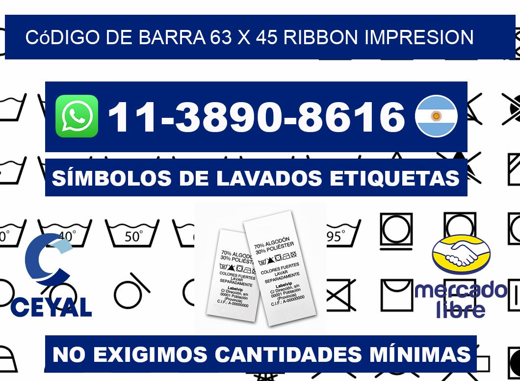 código de barra 63 x 45 ribbon impresion