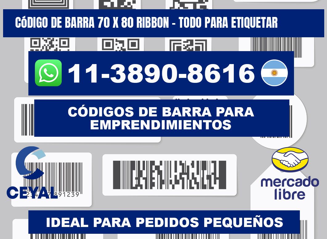 código de barra 70 x 80 ribbon - Todo para Etiquetar
