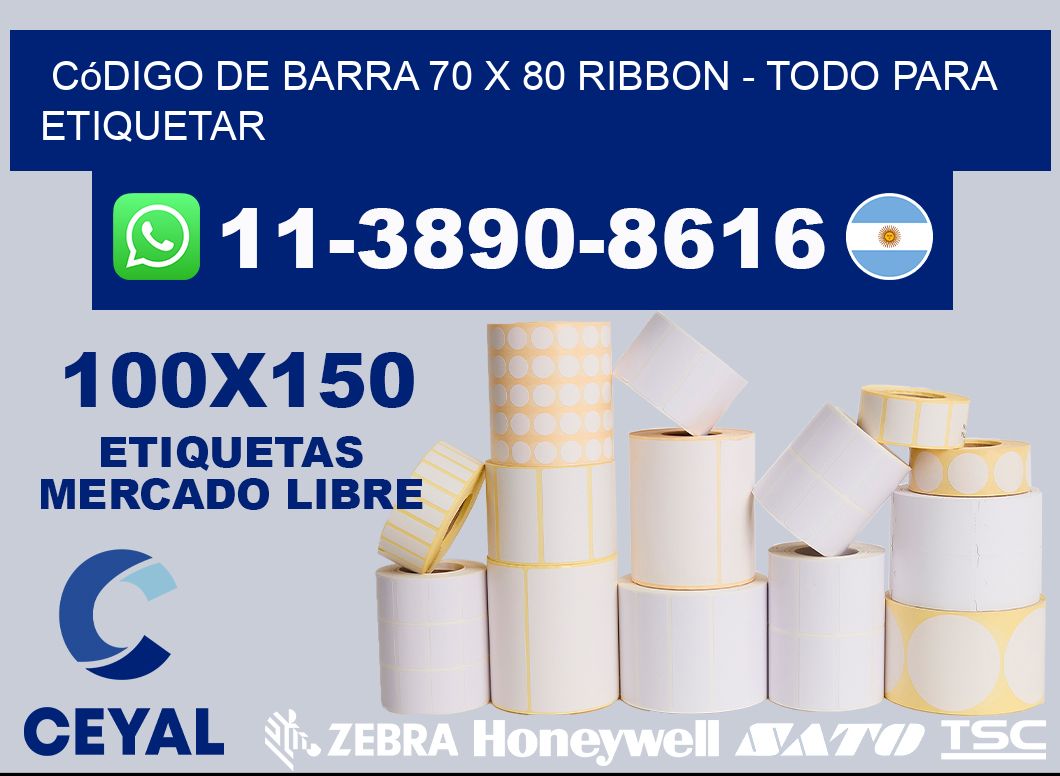 código de barra 70 x 80 ribbon - Todo para Etiquetar