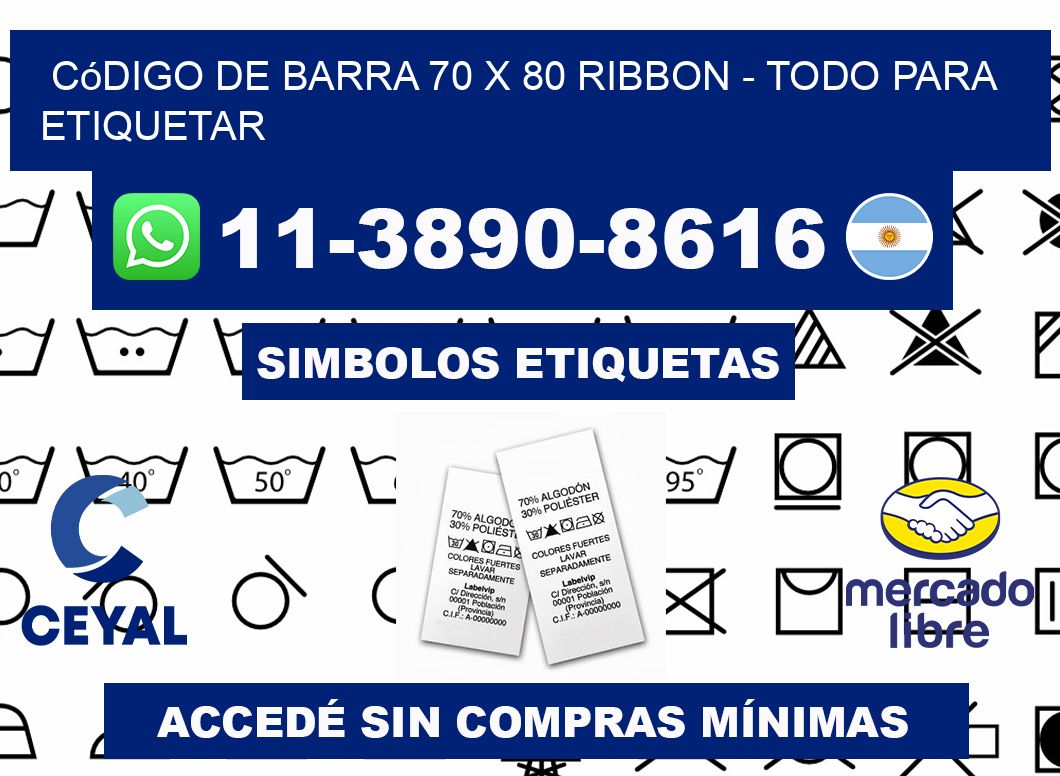 código de barra 70 x 80 ribbon - Todo para Etiquetar
