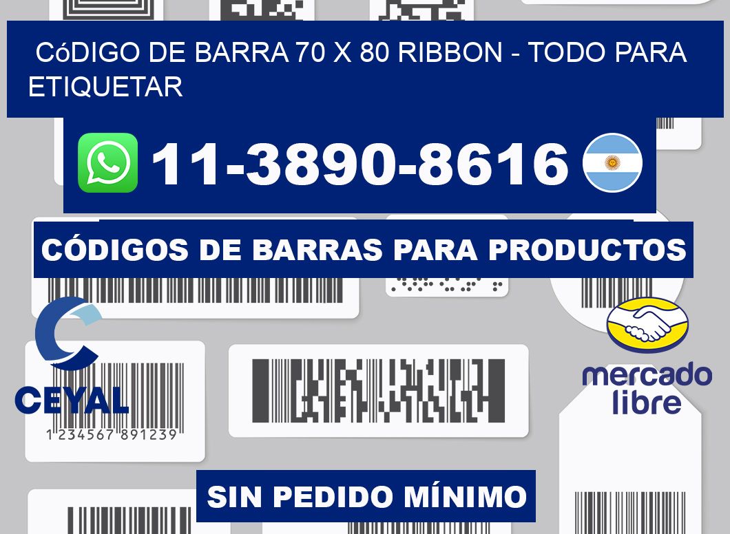 código de barra 70 x 80 ribbon - Todo para Etiquetar