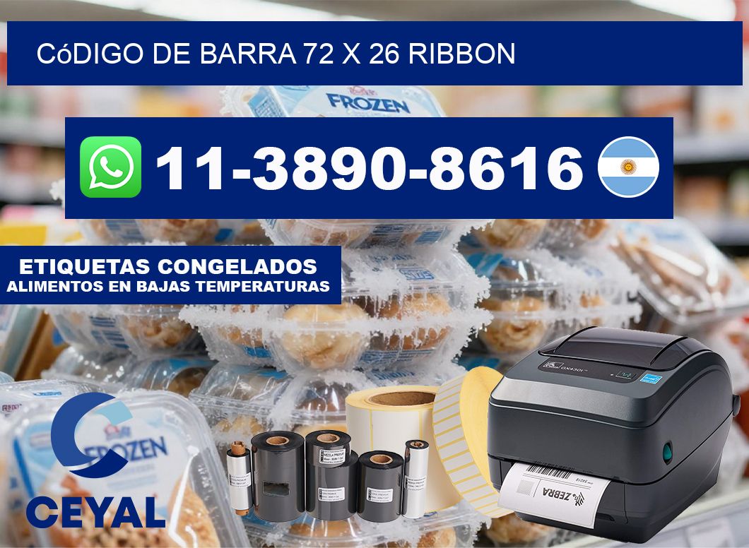 código de barra 72 x 26 ribbon