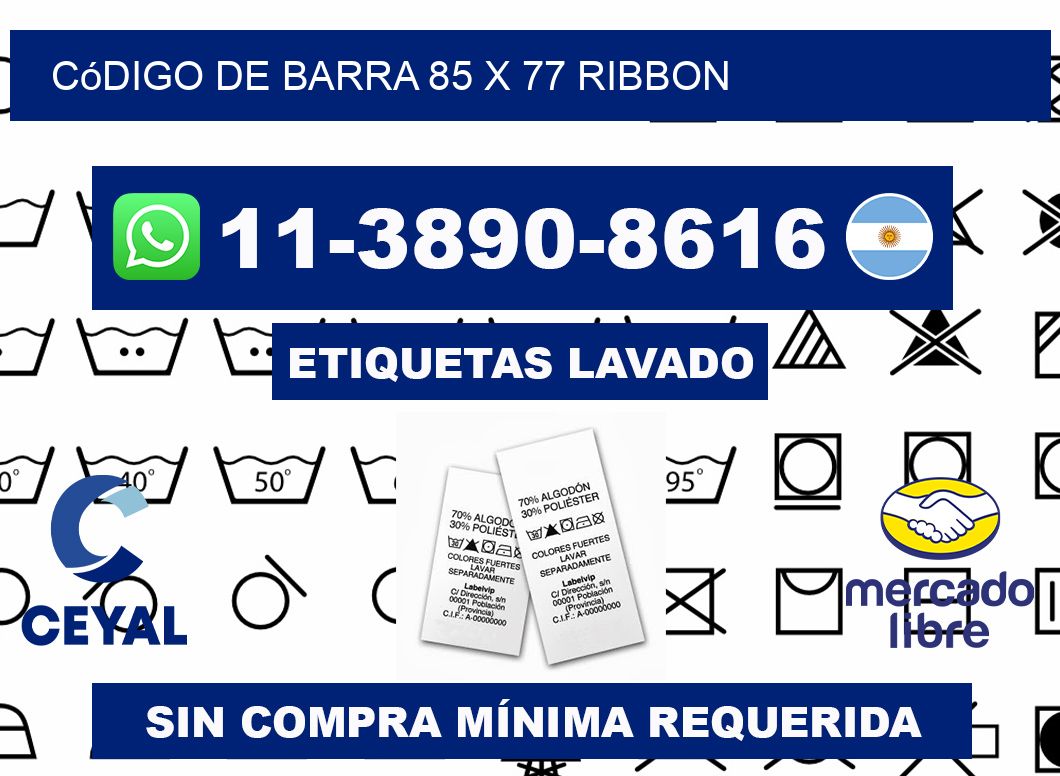 código de barra 85 x 77 ribbon