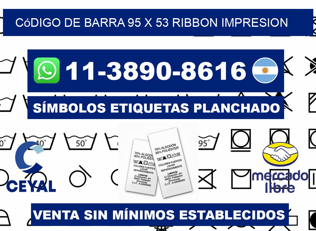 código de barra 95 x 53 ribbon impresion