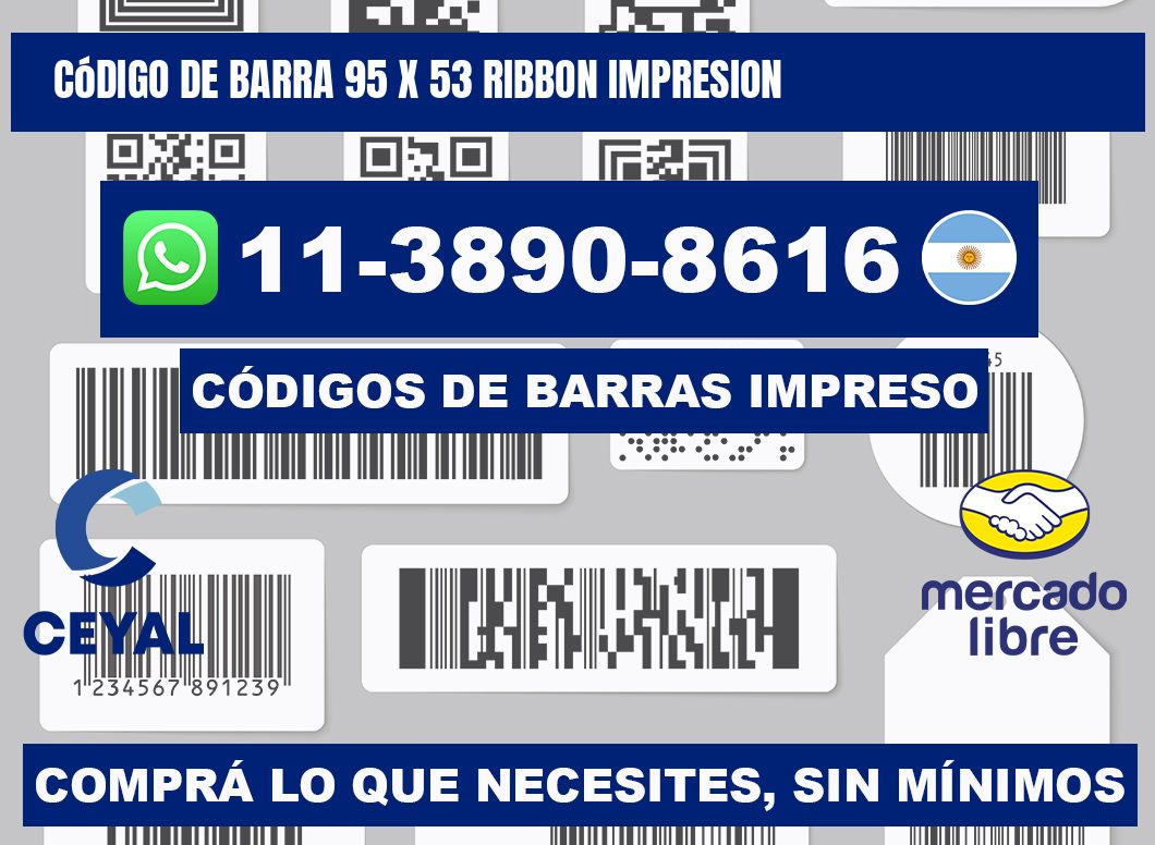 código de barra 95 x 53 ribbon impresion