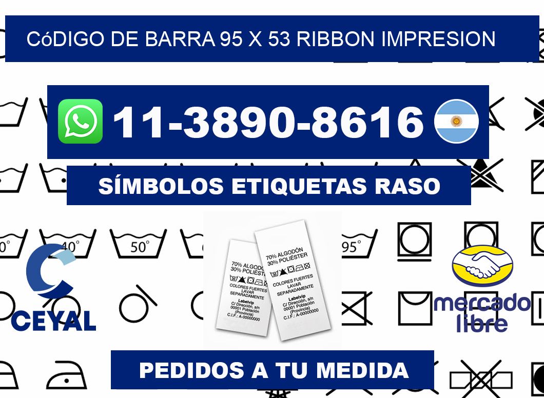 código de barra 95 x 53 ribbon impresion