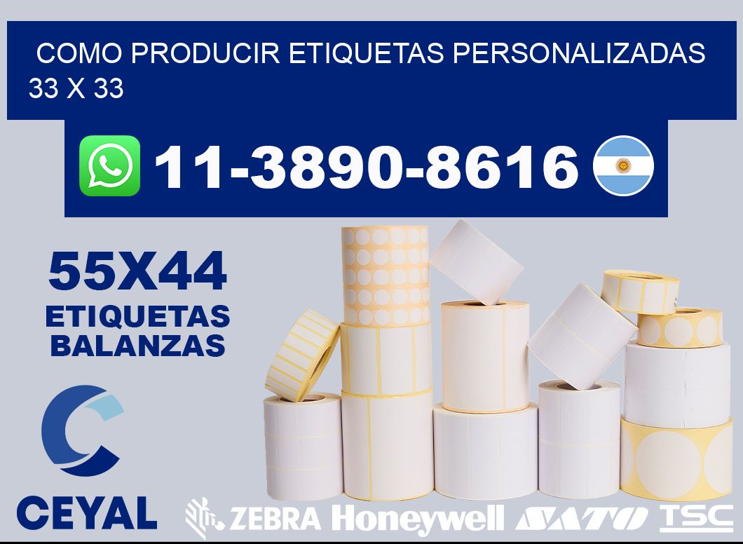 como producir etiquetas personalizadas 33 x 33